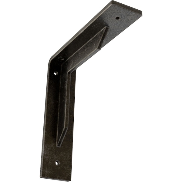 Ekena Millwork Stockport Steel Bracket, Antiqued Warm Silver 2"W x 8"D x 8"H BKTM02X08X08STAWS - main